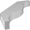 Ekena Millwork 3 1/2-in. W x 22-in. D x 26-in. H Funston Architectural Grade PVC Knee Brace BRCP035X22X26FST - alternate 2